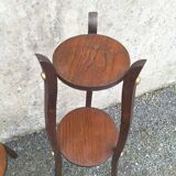 Pair of oak side tables