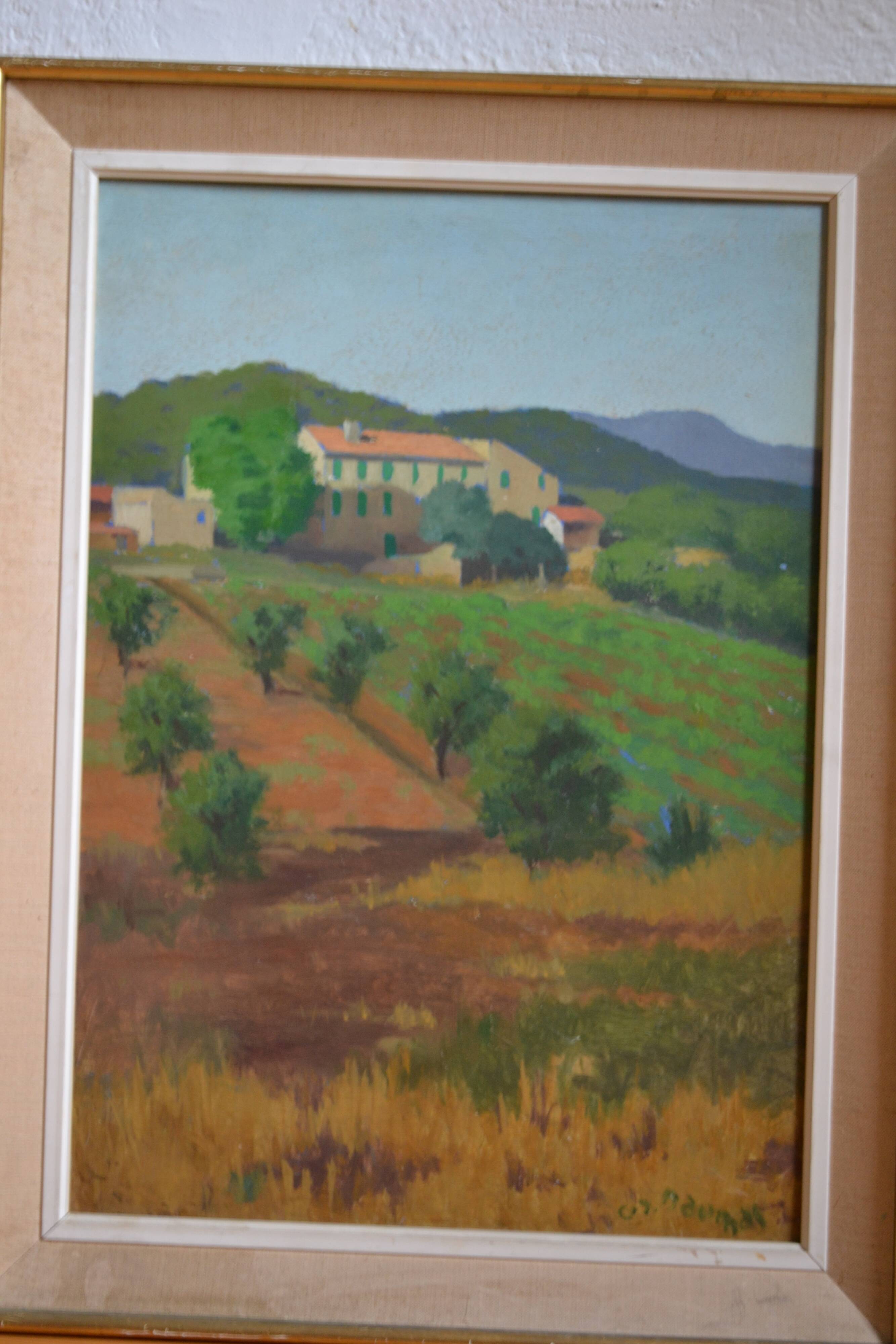 Victor VIC-DAUMAS (1909-2002) HSP 50x36cm Landscape of Provence School of Paris