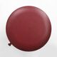 Pouf vintage avec rangement en simili cuir rouge foncé, France ca. 1950