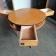 Side table, round work table in Scandinavian style, 1960.