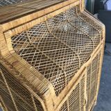 Vintage rattan bookcase