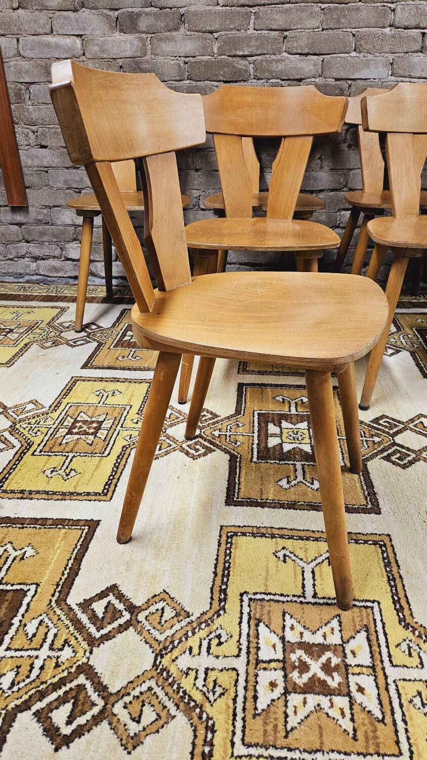 Set of 8 bistro chairs from the 1960s