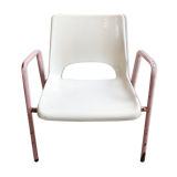 Fauteuil rétro vintage enfant métal et plastique esprit école mullca