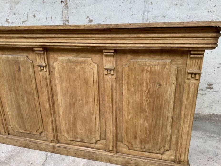 Old oak restaurant bar counter from the early 20th century