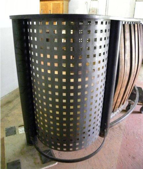 Large steel and wood counter bar