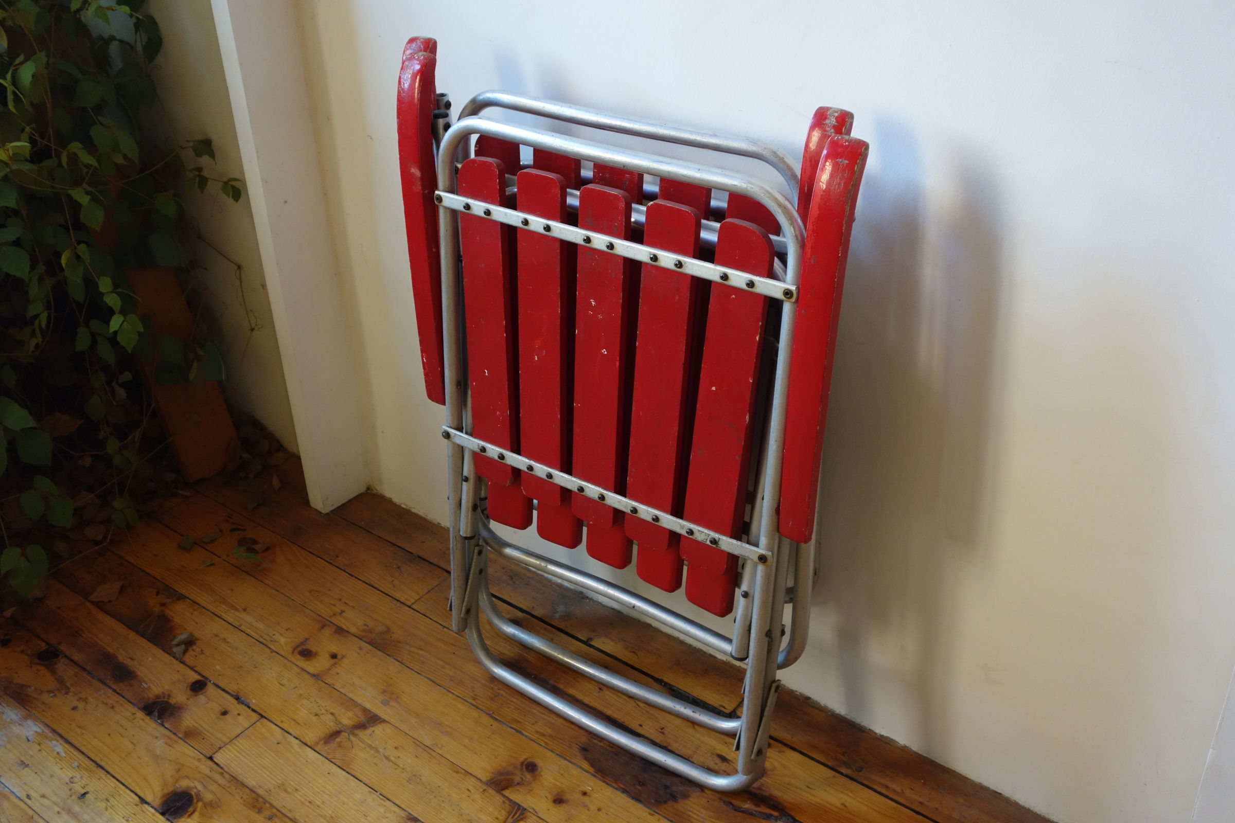 Caravanning chairs years 50-60, pair.