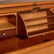 Scandinavian elm and burl wood secretary, 1950s/1960s