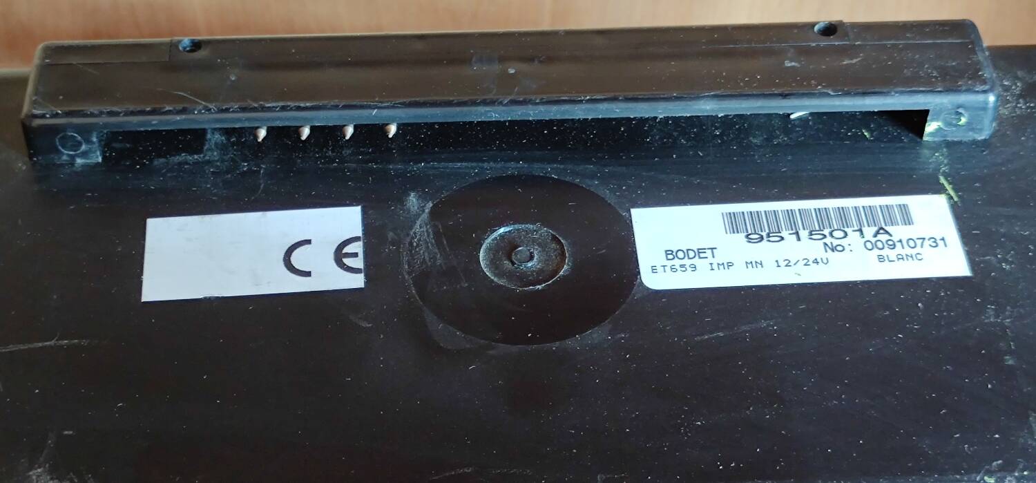 Old vintage Bodet clock with slats