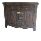 Black patinated pine dresser