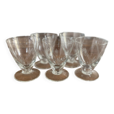 Set of 5 vintage French engraved glasses - 1950s/60s - art of the t