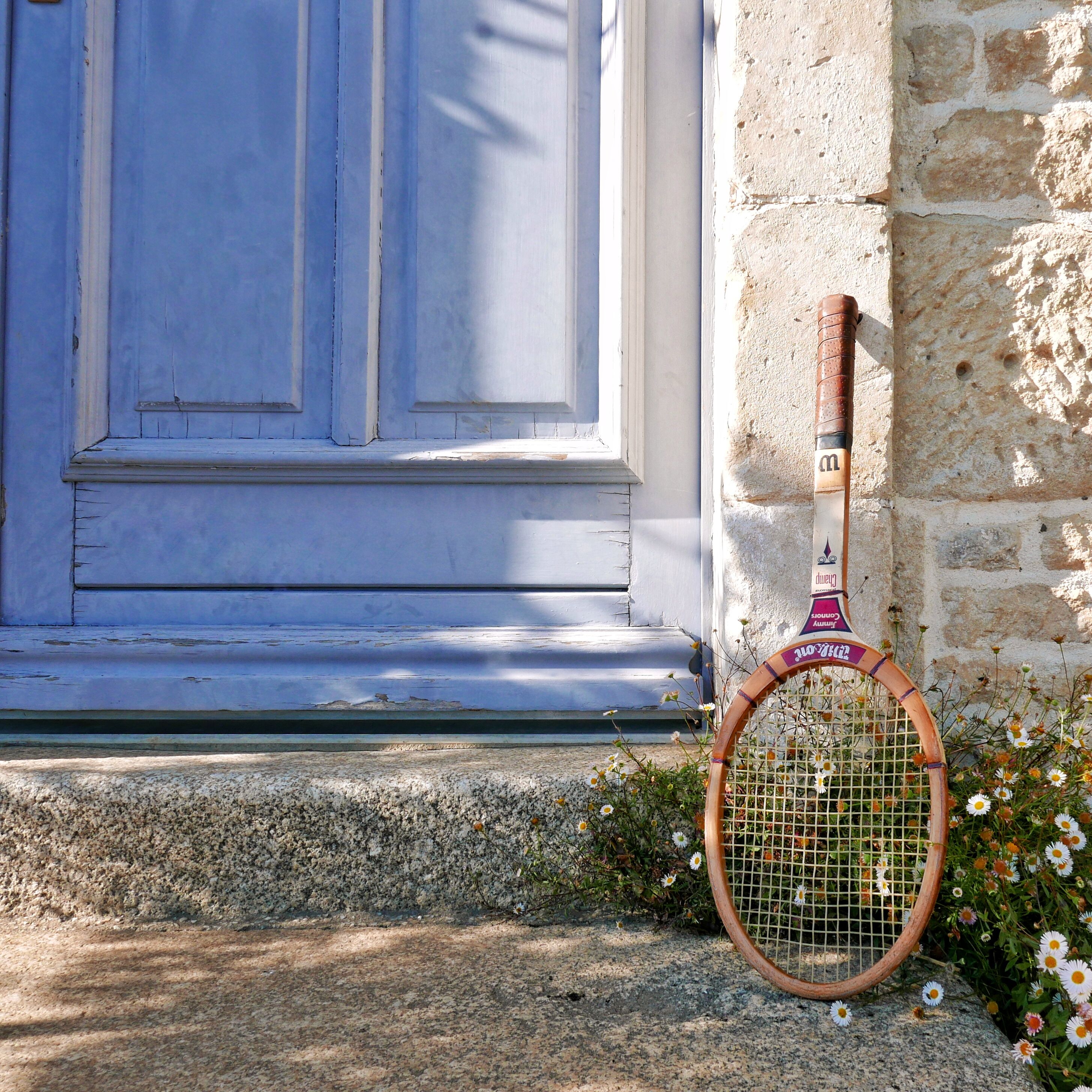 Vintage tennis racket wood Jimmy connors Wilson