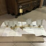 lustre long avec 6 globes en verre