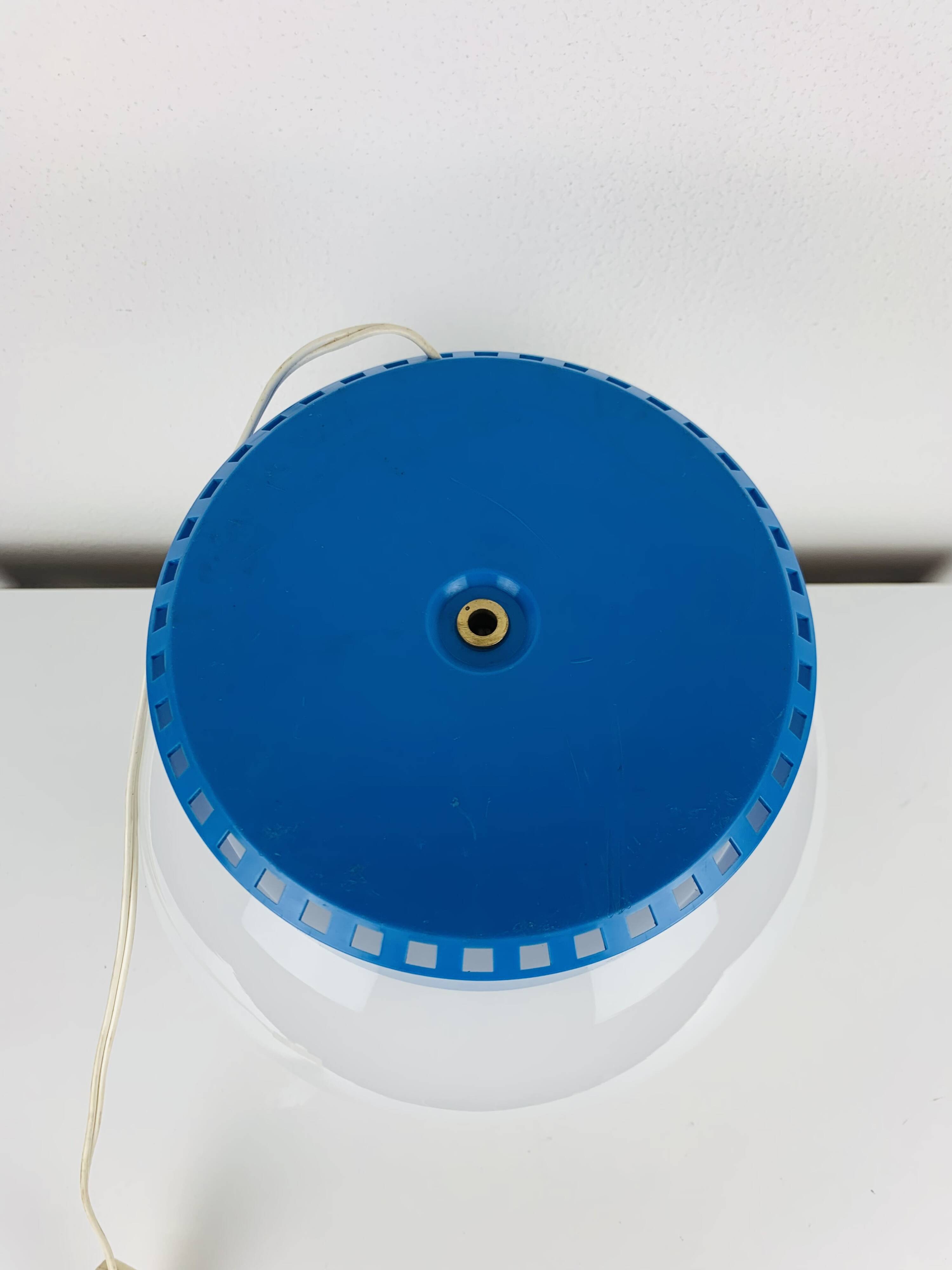 XL opaline ball lamp from the 60s, vintage