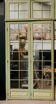 Four partition doors with small panes in 19th century patinated wood