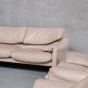 Vico Magisretti 'Maralunga' Suite of Sofas and Armchairs for Cassina
