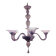 Italian Handmade Glass Chandelier in Light Violet