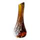 Free-form amber art glass vase by Gyula Budveszel, Hungary, 1990s