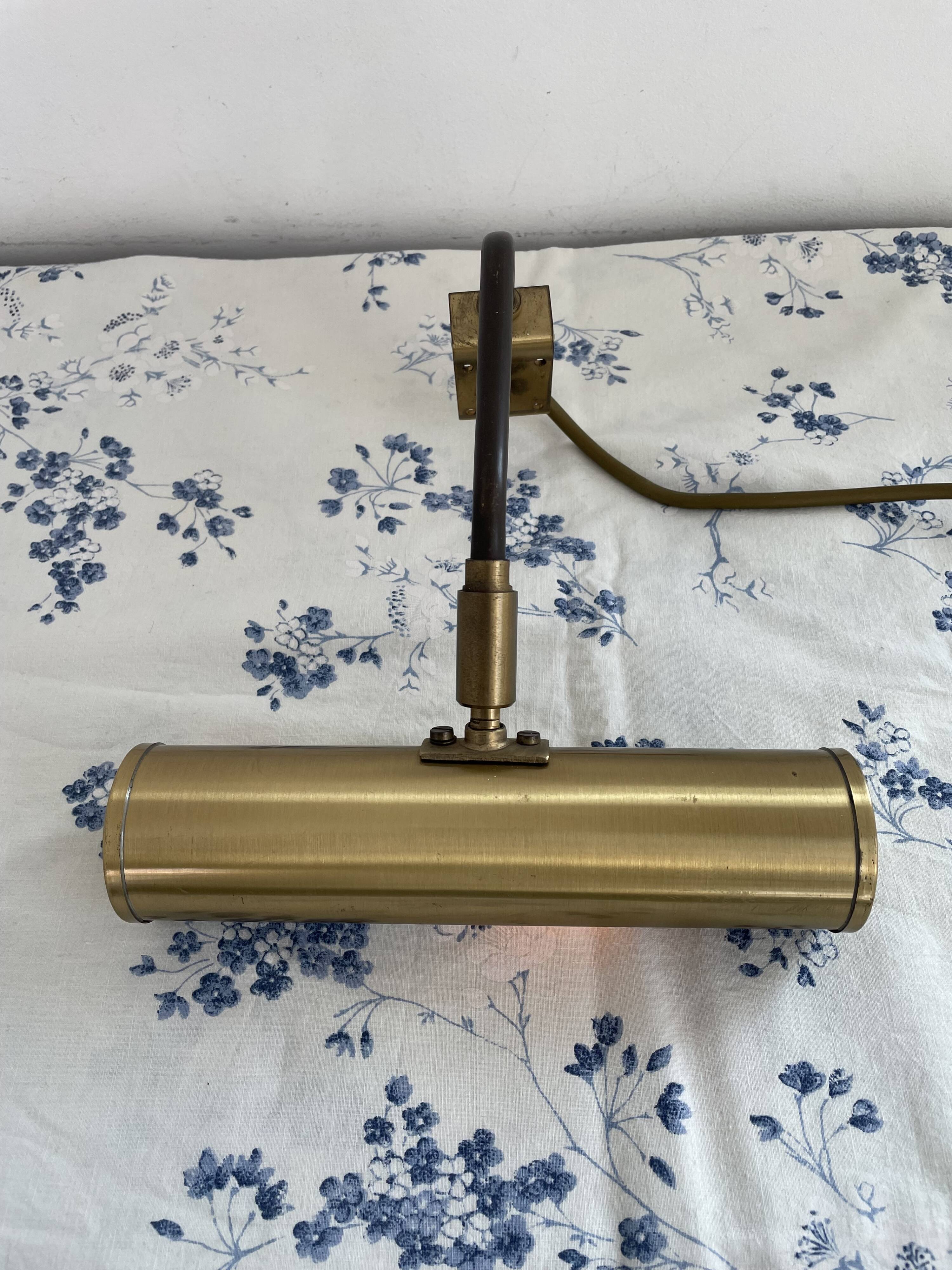 Vintage brass wall lamp Pfäffle Leuchten adjustable picture light