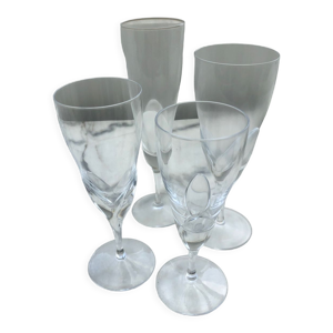 Lot verres à pied Daum