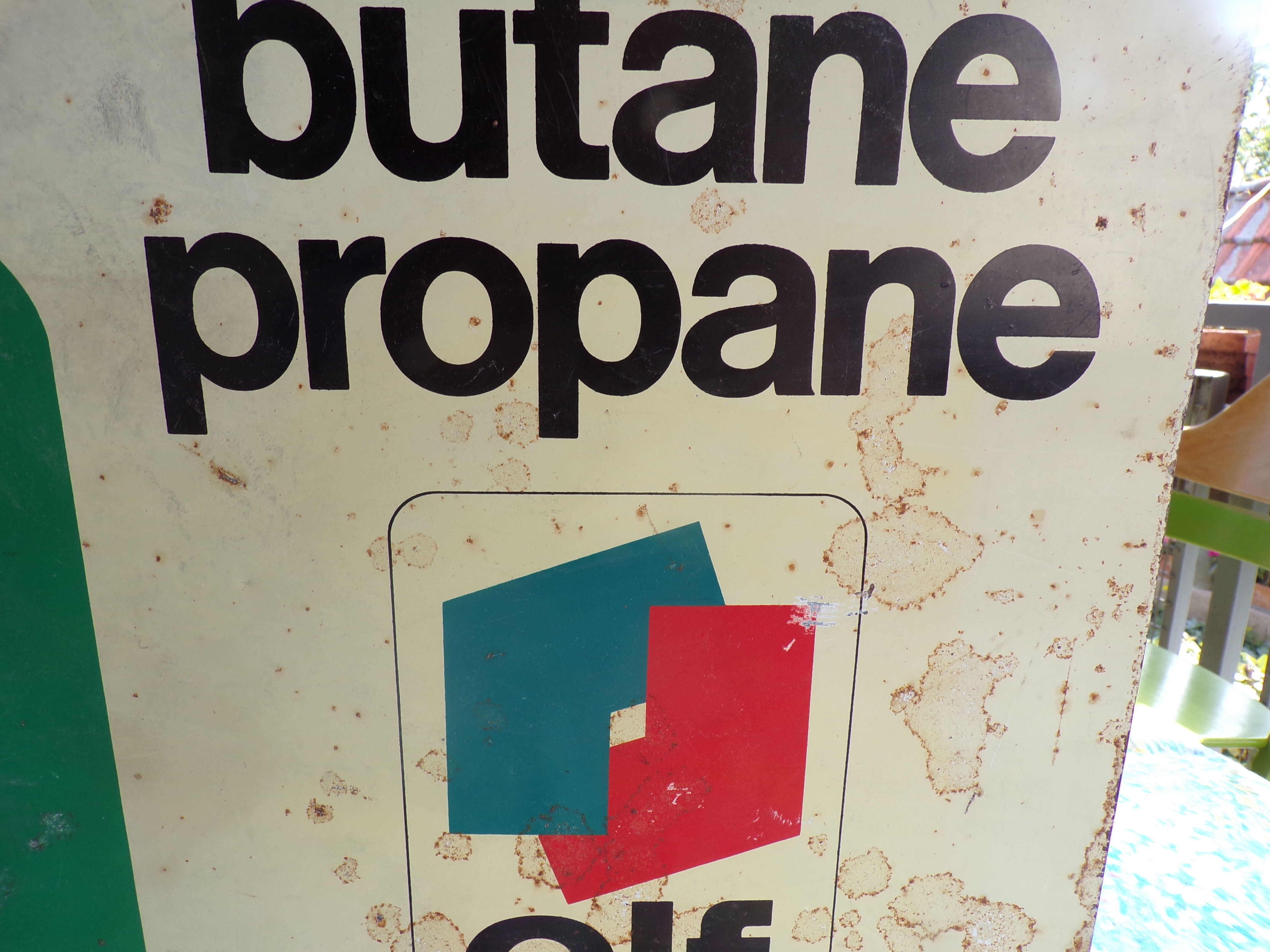 Monogaz tin advertising plate