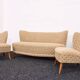 Ensemble canapé et fauteuil cocktail suédois, années 1950 – Dossier courbé