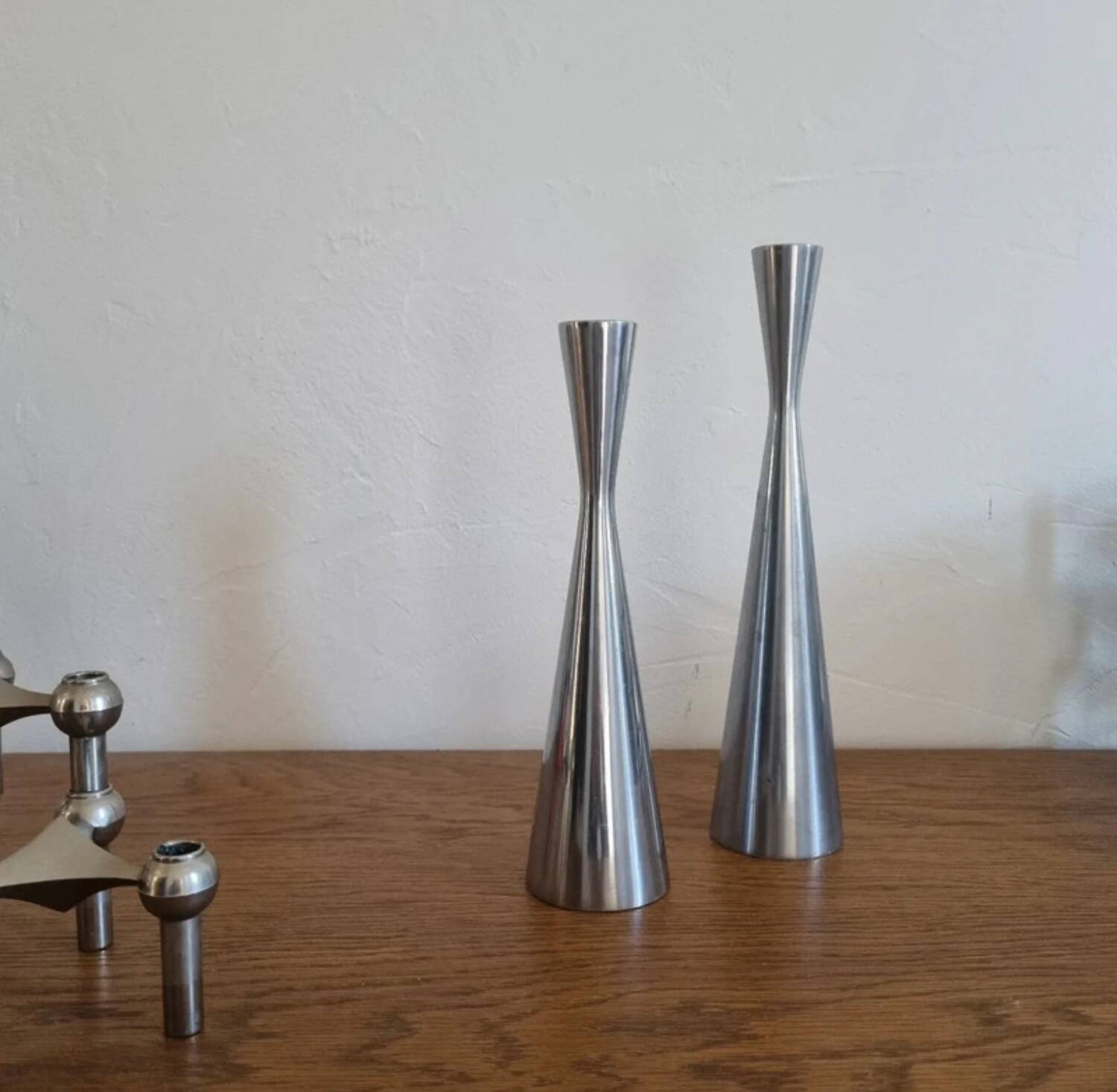 2 Duos of vintage Erika Pekkari candlesticks for Ikea