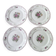Set of 4 dessert plates Orchies Moulin des Loups Floréal model