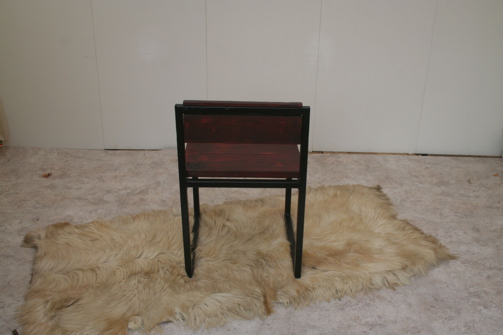 Chaise bois et métal création personnel