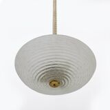 Ercole Barovier Art Deco Murano Glass Italian Pendant Chandelier "Pulegoso"