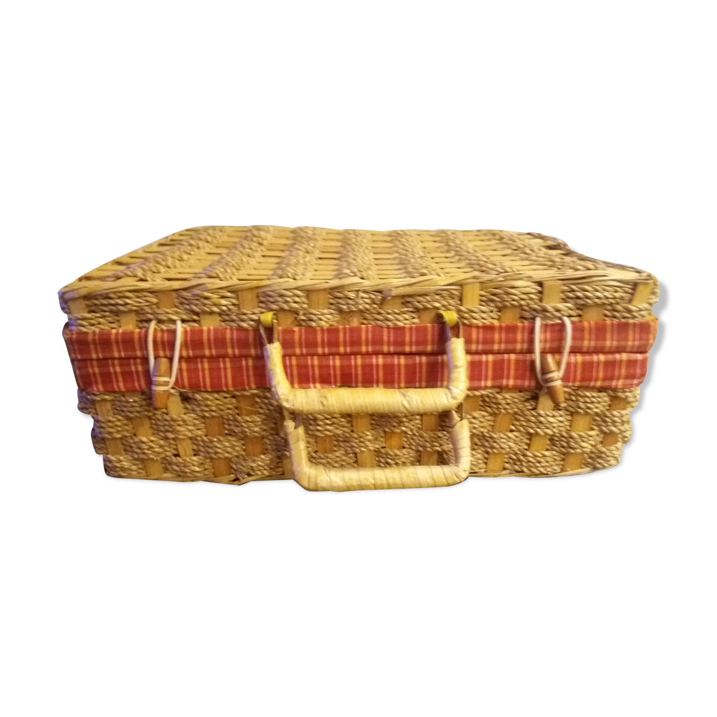 Retro Wicker suitcase