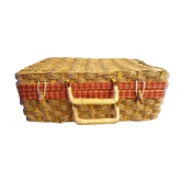 Valise en osier rétro