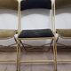 Set of 4 opera theater folding chairs from the 70s two-tone velvet brass