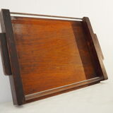 Art Deco top in wood and glass