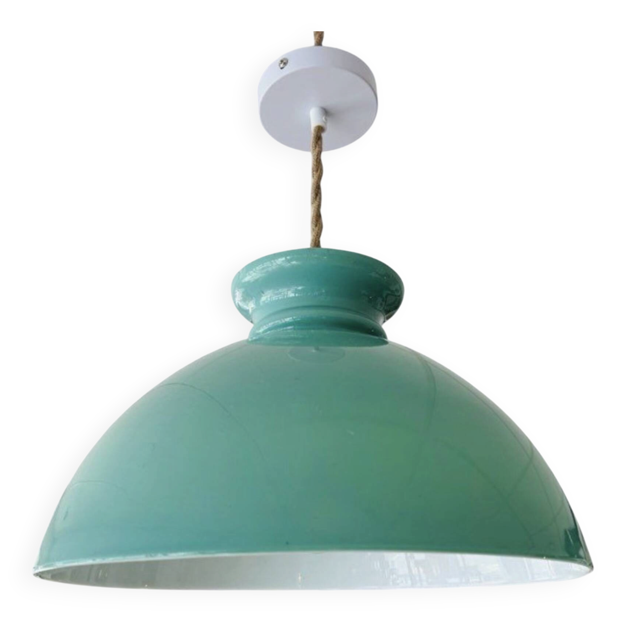 Opaline vintage green water suspension