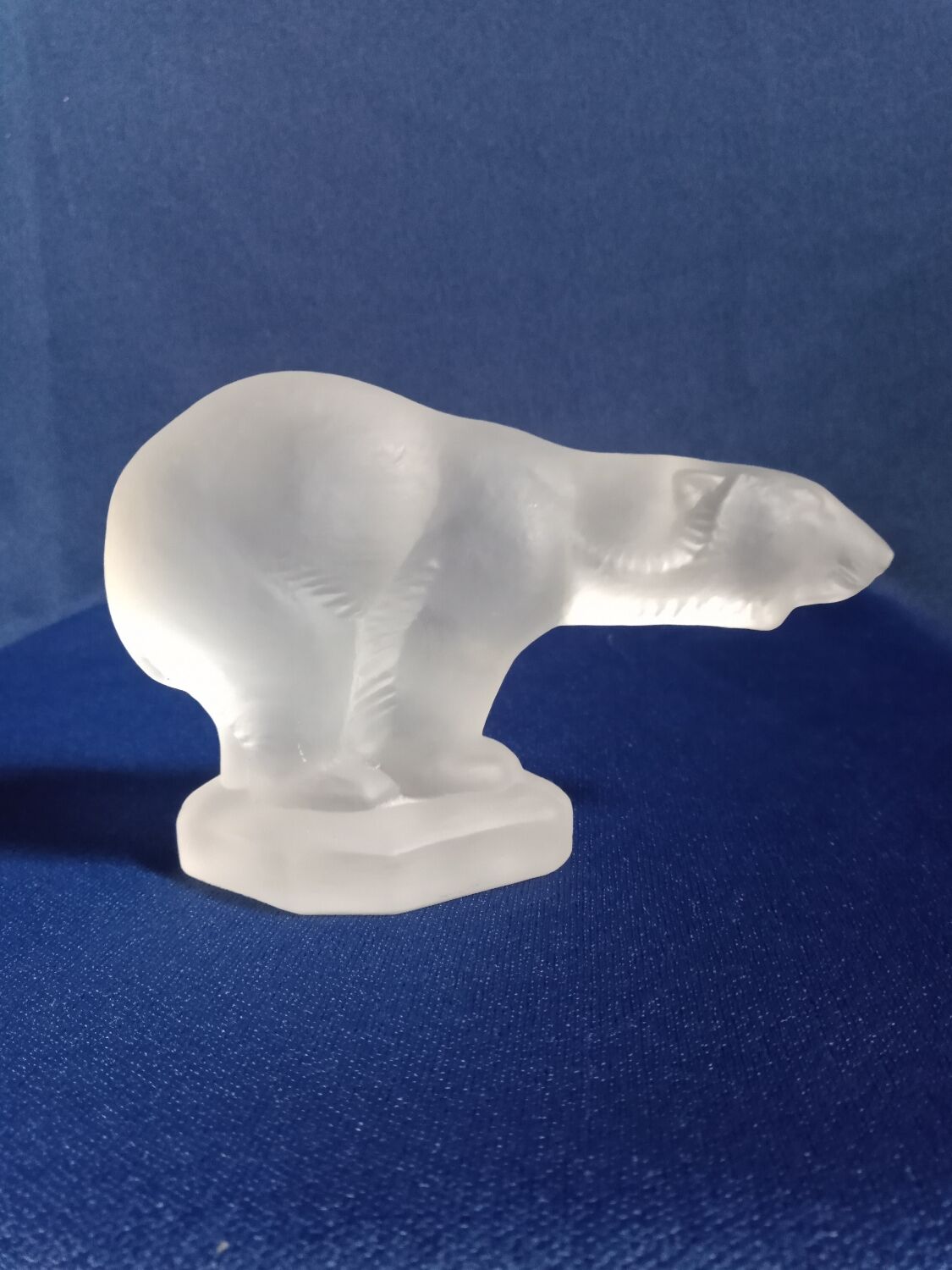 Frosted Glass Bear Paperweight