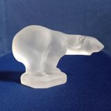 Frosted Glass Bear Paperweight