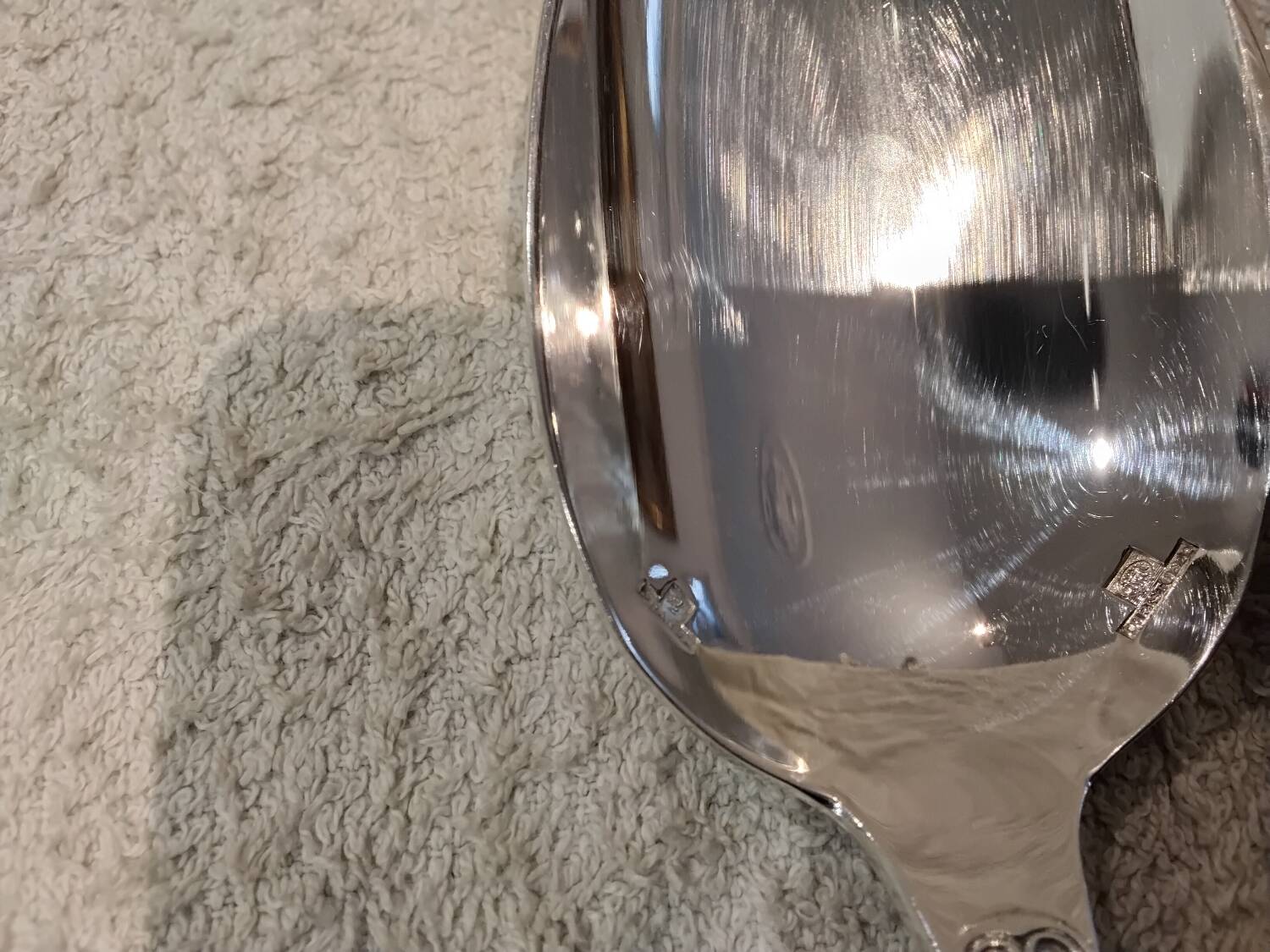 4 silver-plated metal soup spoons by Christofle Malmaison