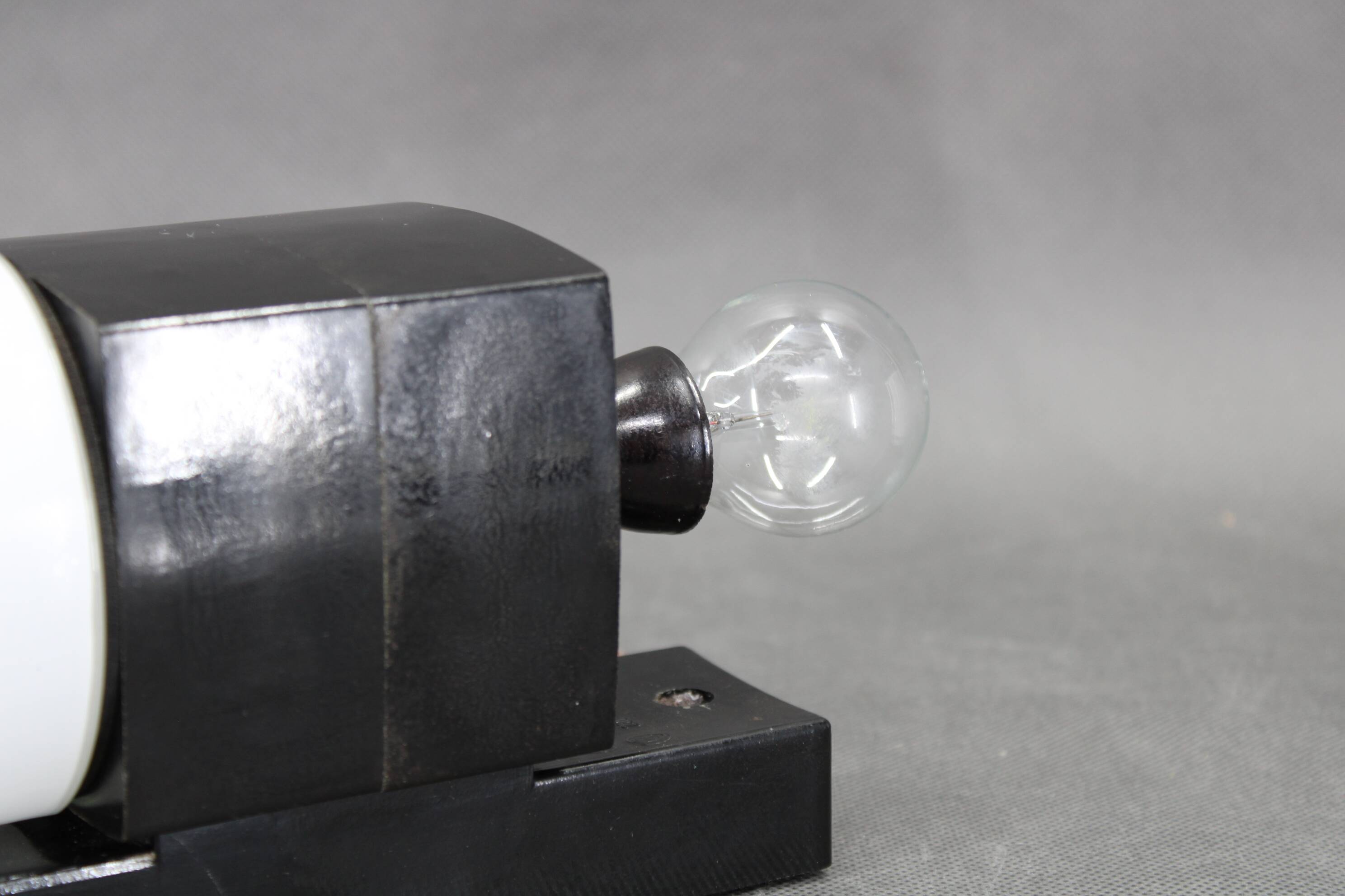 1960s Glass/Bakelite Wall Light , Czechoslovakia