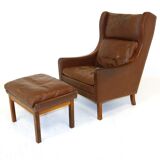 Leather armchair, Denmark, 1960