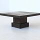 Table basse carrée brutaliste, France, années 1970.
