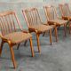 Set of 4 fabric chairs by Ton Bystrice 1960