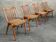 Set of 4 fabric chairs by Ton Bystrice 1960