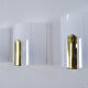 Mid-Century Modern Lucite and Brass Sconces by Metalarte, Spain, 1980