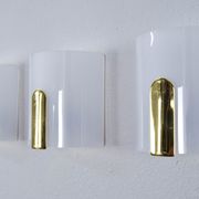 Mid-Century Modern Lucite and Brass Sconces by Metalarte, Spain, 1980