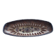 Oval dish; openwork edges. Leray. Rochefort in the ground. Hand painted.