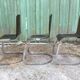 Chairs in plexiglas with chrome metal base