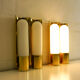 Wall lights brass & glass opal of limburg 1970 s