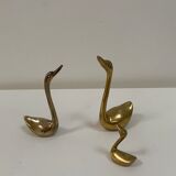 Family of brass swans of the 70s