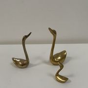 Family of brass swans of the 70s