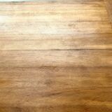 Large modernist farmhouse table in solid beech, thick dowelled top.